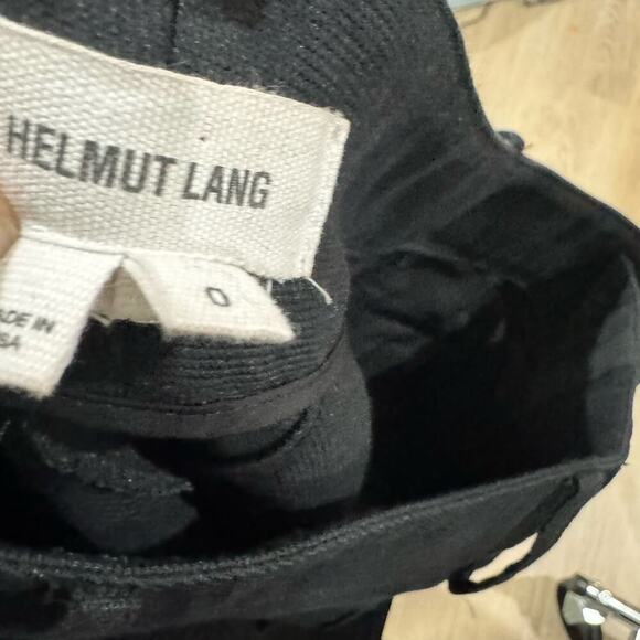 Helmut Lang Wool Blend Skinny Leg Dress Pants Regular Fit Mid Rise Black Size 0 - Picture 8 of 8